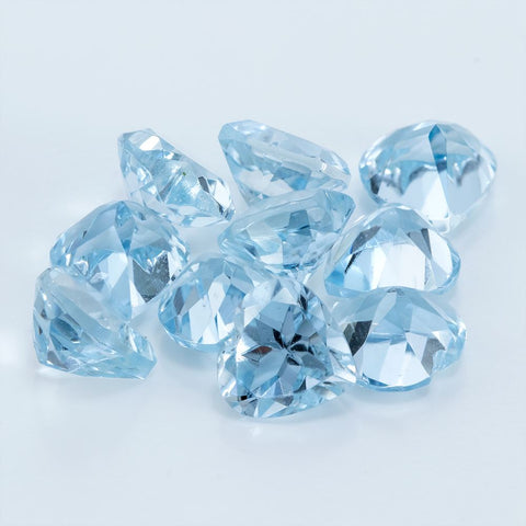 7.21 CT Aquamarine 6 MM Heart Shape Exclusive collection RMCGEMS 