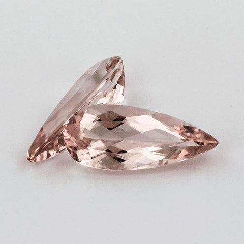 9.40 CTs Pink Morganite Mozambique Gemstone 19x9mm Top Quality Pear Cut Pair - shoprmcgems