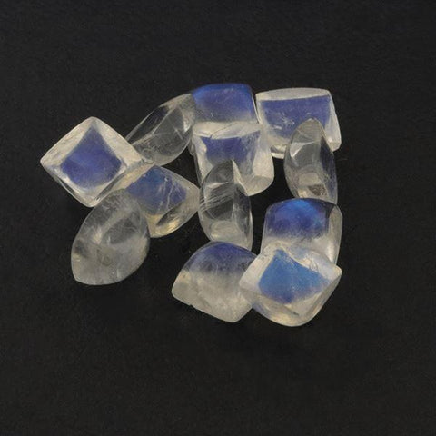 9.93 CT Rainbow Moonstone Square Shape Cabochon 5 MM - shoprmcgems