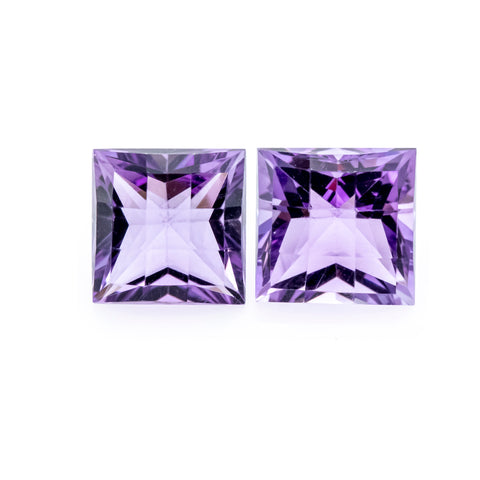 Natural Amethyst 3.25 Ct 7 MM Square Fancy Checkerboard - shoprmcgems