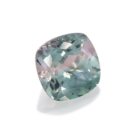 Bi Color Tourmaline 3.63 CT 9 MM Cushion. Mined In Africa. 