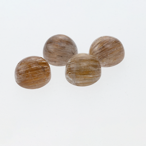 41.60 CT Brown Rutile Round Cabochons 13 MM. - shoprmcgems