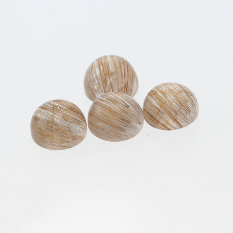 41.45 CT Brown Rutile Round Cabochons 13 MM. - shoprmcgems