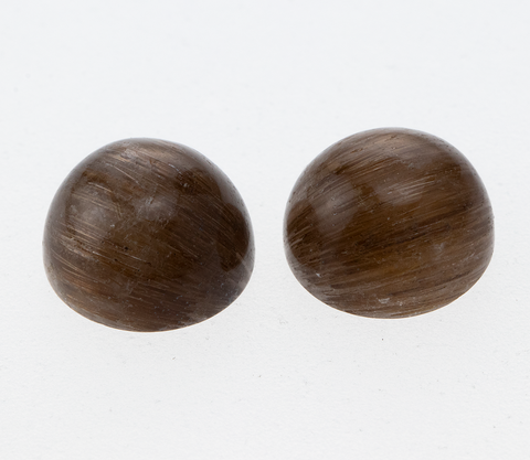 19.60 CT Brown Rutile Round Cabochons 13 MM. - shoprmcgems