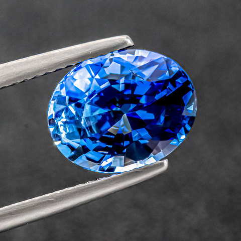Shining Natural Blue Sapphire 4.37 ct  - Sri Lanka 11.24x9.03x5.57 mm Oval - shoprmcgems