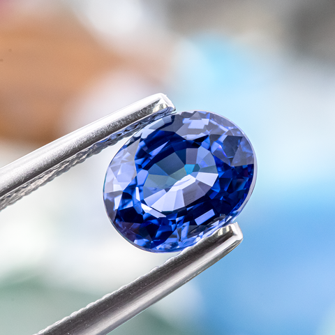 Gorgeous Top Color Natural Blue Sapphire 1.55 ct Oval cut 7.3X6X4 mm - shoprmcgems