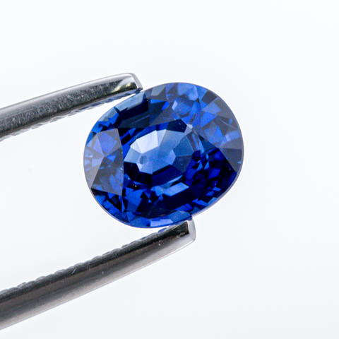 Shining Loupe Clean Natural Blue Sapphire 1.32 ct Oval cut 6.9X5.7X3.8 mm - shoprmcgems