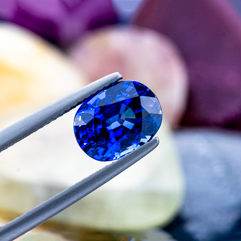 Ceylon Natural Blue Sapphire 4.43CT Sparkling Oval cut 10.2X8X6.3 mm - shoprmcgems