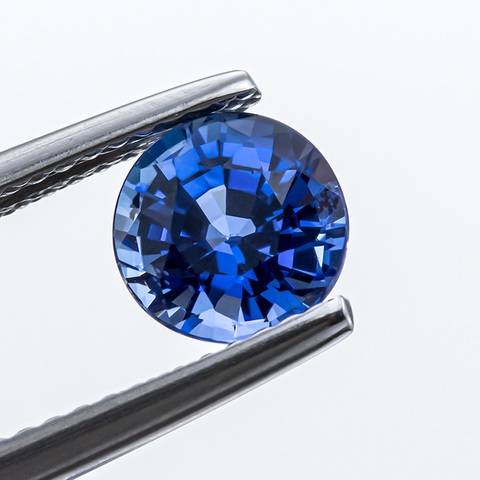 BEAUTIFUL TOP INSPIRE Natural Blue Sapphire 1.58 ct  Round 6.7 mm - shoprmcgems