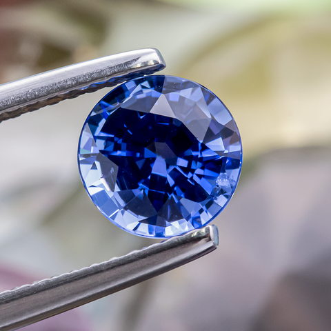 BEAUTIFUL TOP INSPIRE Natural Blue Sapphire 1.58 ct  Round 6.7 mm - shoprmcgems