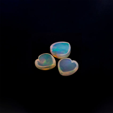 Ethiopian Opal Heart Shape 12x12 MM 11.87 CTS