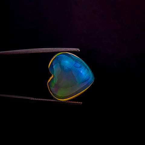 Ethiopian Opal Heart Shape 17X17 MM 10.41 CTS