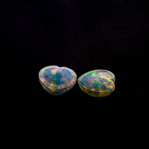 Ethiopian Opal Heart Shape 18X18 MM 26.25 CTS. Mined In Ethiopia. 