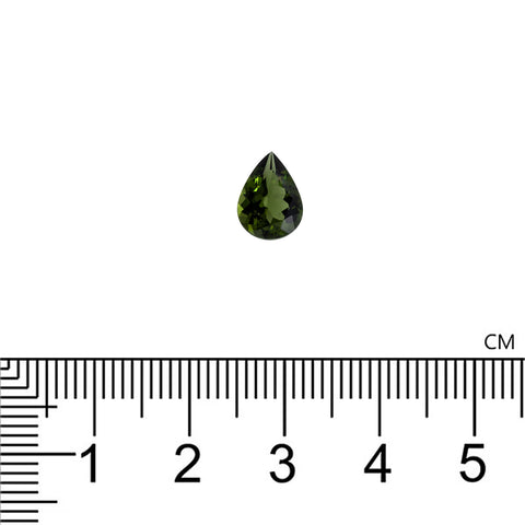 Green Tourmaline 1.23 Cts 9X7 MM Pear Shape - shoprmcgems