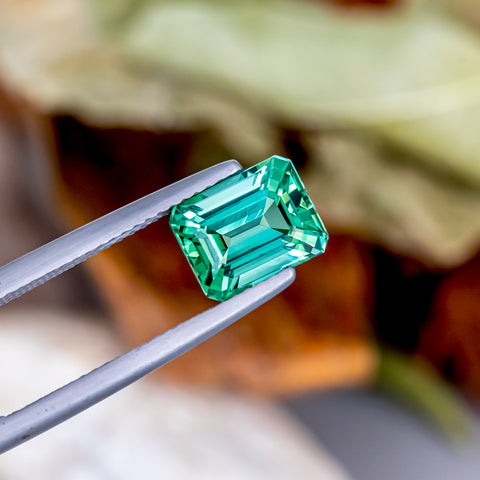 Natural Green Tourmaline 2.68 cts 9x7 mm Octagon. Mined In Brazil