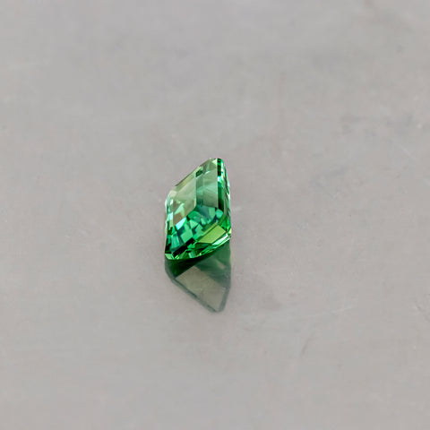 Green Tourmaline Side View 2.68 cts 9x7 mm Octagon. Mined In Brazil