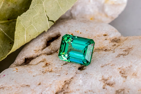 Green Tourmaline Natural 2.68 cts 9x7 mm Octagon. Mined In Brazil