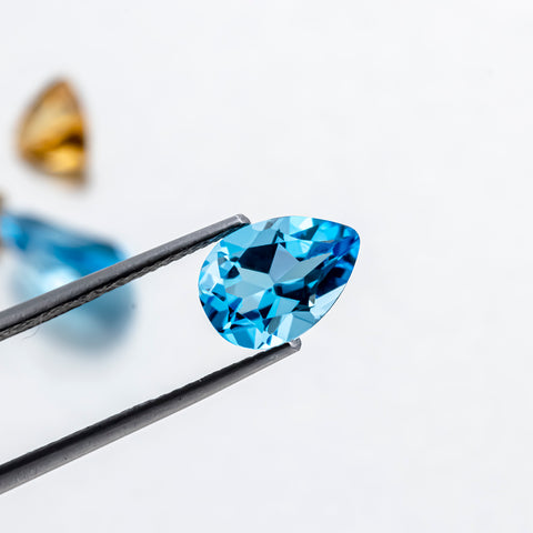 Alluring Matching Earring Set of Swiss Blue Topaz & Citrine - shoprmcgems
