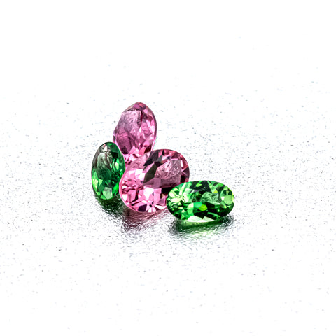 Beautiful Matching Earring Set of Pink Tourmaline & Chrome Tourmaline - shoprmcgems