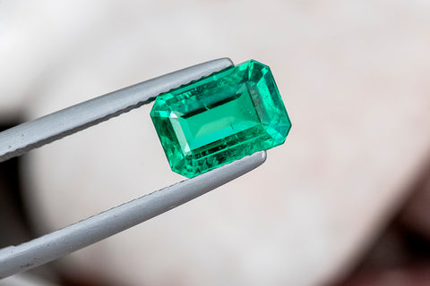 Green Emerald 2.46CT. 9.68X6.80X4.65MM Octagon Cut GRS Certified