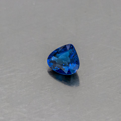 Deep Blue Sapphire 11.01 CT 13.74x12.79x9.08 MM Pear Cut Unheated GRS Certified