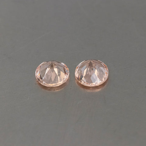 Morganite 7 MM Round 2.20 cts Top View
