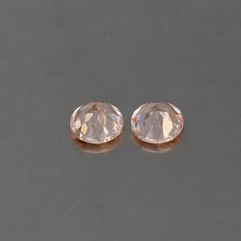 Morganite 7 mm Round 2.46 cts Top View