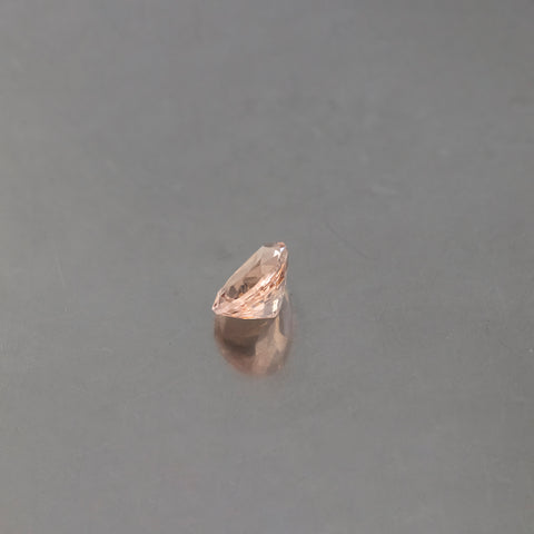 Morganite 3.27 CT 13X9 MM Pear Cut, Side View  Morganite is an unusual gemstone. It fits into a unique part of the colour spectrum, somewhere between pink and a lustrous brown.