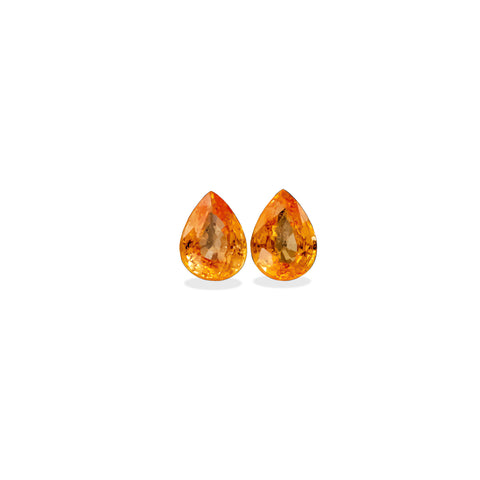 Orange Sapphire Pear 7X5 MM 1.94 ct. Mined In Africa.