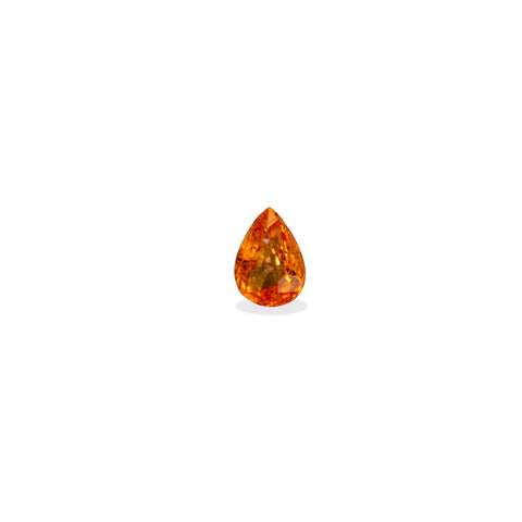 Orange Sapphire Pear 7X5X3.4 MM 0.94 CT. Mined In Africa.