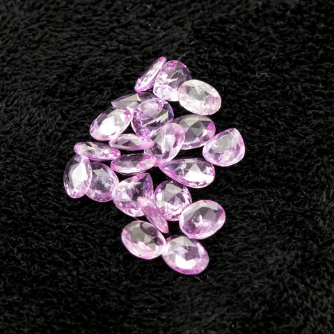 Pink Sapphire 3.04 ct 4X3 mm Mix shape (Pear & Oval) Rose Cut - shoprmcgems