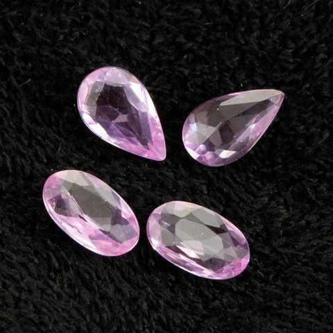 Pink Sapphire 0.88 ct 5X3 mm Mix shape (Pear & Oval) Rose Cut - shoprmcgems