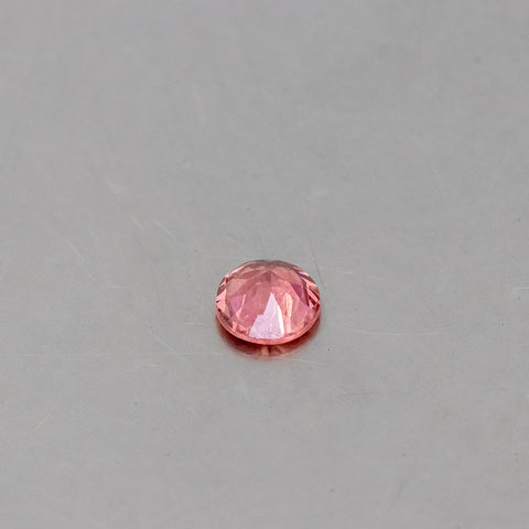Pink Tourmaline 0.43 CT 5 MM Round. Mined In Brazil. Top View