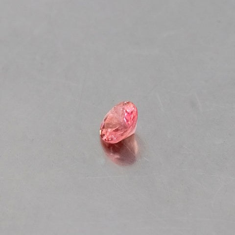 Pink Tourmaline 0.43 CT 5 MM Round. Mined In Brazil. Side View