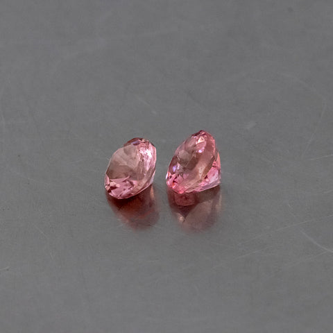 Pink Tourmaline 1.06 CT 5 MM Round. Mined In Brazil. Side View