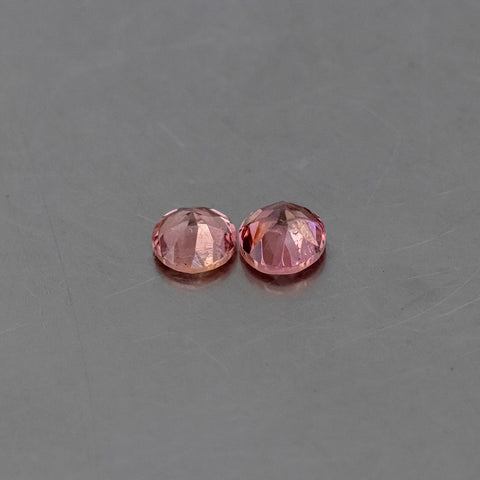 Pink Tourmaline 1.06 CT 5 MM Round. Mined In Brazil. Top View
