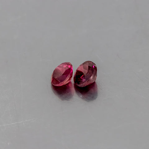 Pink Tourmaline 1.12 CT 5 MM Round. Mined In Brazil. Side View