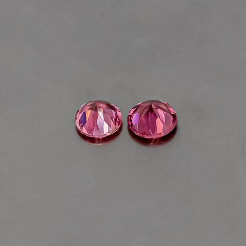 Pink Tourmaline 0.83 CT 5 MM Round. Mined In Brazil. Top View