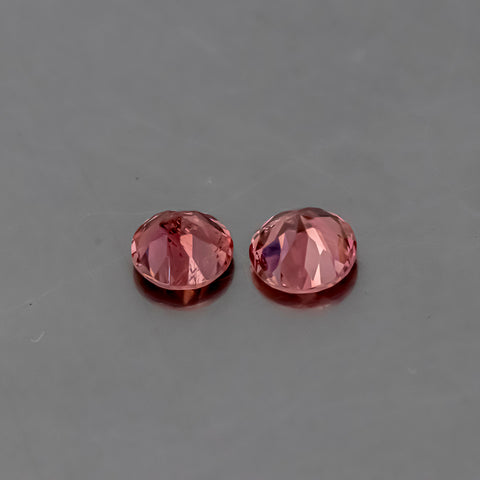 Pink Tourmaline 1.02 CT 5 MM Round. Mined In Brazil. Top View