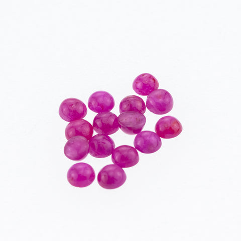 Natural Ruby 6.56 CT 4 MM Round Cabochons - shoprmcgems