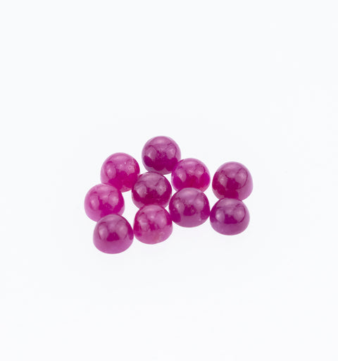 Natural Ruby 9.63 CT 5 MM Round Cabochons - shoprmcgems