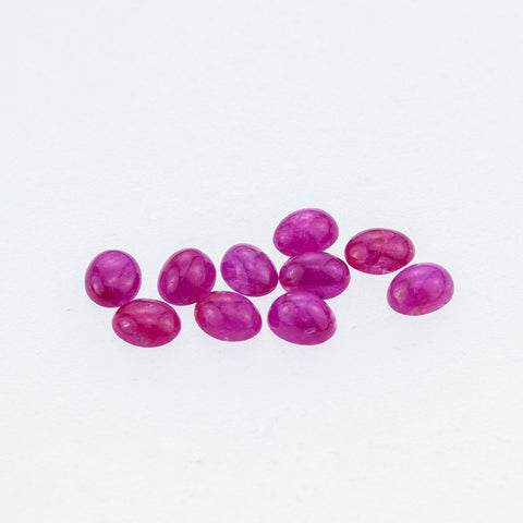 Natural Ruby 5.42 CT 5X4 MM Oval Cabochons - shoprmcgems