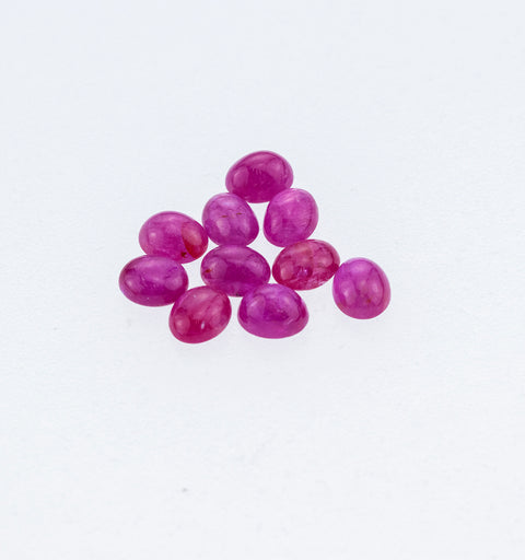 Natural Ruby 5.42 CT 5X4 MM Oval Cabochons - shoprmcgems