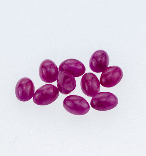 Natural Ruby 11.81 CT 7X5 MM Oval Cabochons - shoprmcgems