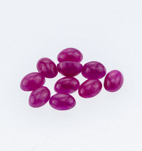 Natural Ruby 11.81 CT 7X5 MM Oval Cabochons - shoprmcgems