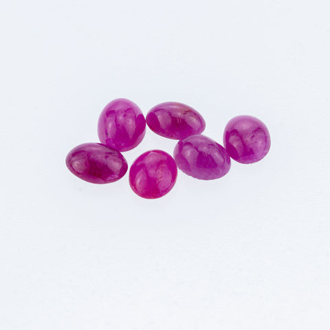 Natural Ruby 9.87 CT 8X6 MM Oval Cabochons - shoprmcgems