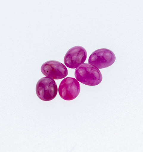 Natural Ruby 9.87 CT 8X6 MM Oval Cabochons - shoprmcgems