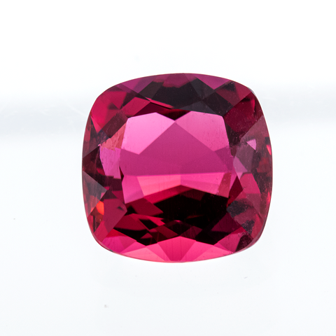 Natural Rubellite Tourmaline From Brazil Excellent Color 2.45 CT Cushion 8.4 MM - shoprmcgems