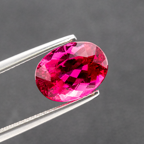 Natural Rubellite Tourmaline From Brazil 4.78 CT Oval 11.5X8.5X7 MM - shoprmcgems