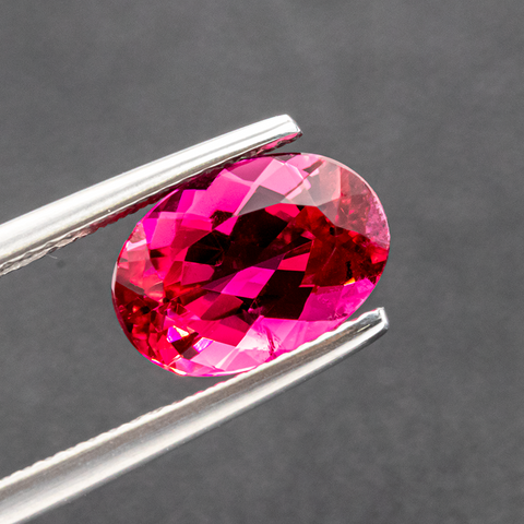 Natural Rubellite Tourmaline From Brazil 2.98 CT Oval 0.5X7.5X5.6 MM - shoprmcgems